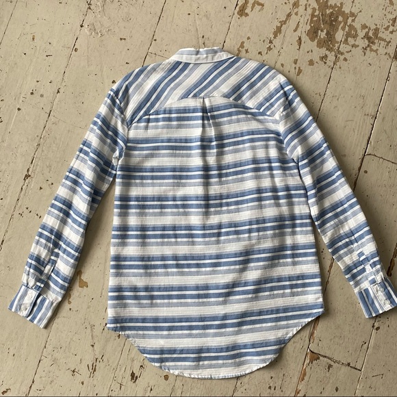 A New Day Stripe Button Down Shirt Blouse Top - Picture 4 of 9